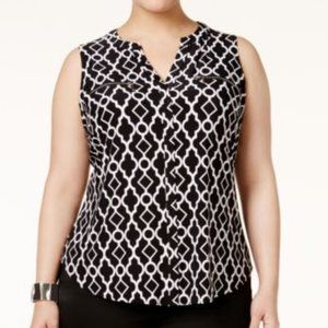 Zipper Shirt in Moroccan Window (0X)